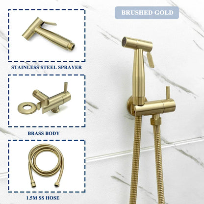 Decorbites™ Gold Bidet Armatur Handbrause Einzelner Kaltwassertapfer Hygienische Toilettendusche
