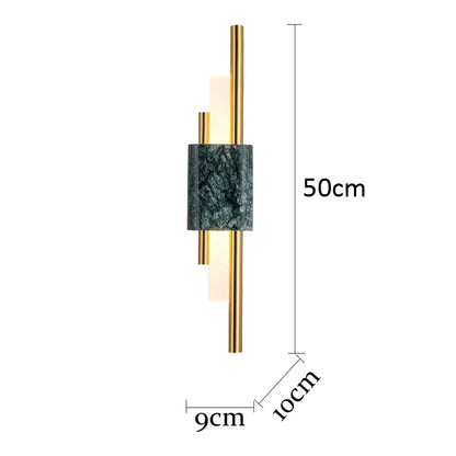 DecorBites™ Green White Marble Wall Lamp - Luxury Golden Decor LED Light