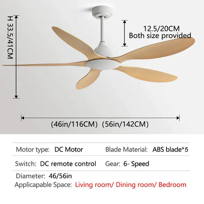 Decorbites™ 56-Zoll Deckenventilator: Modern, Fernbedienung, Kommerziell, Büro, Industrie, Lampenloser Elektroventilator