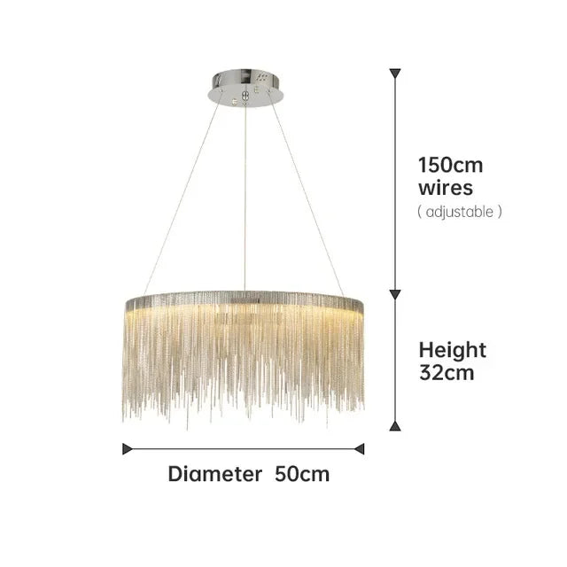 Aluminum Waterfall Pendant Light