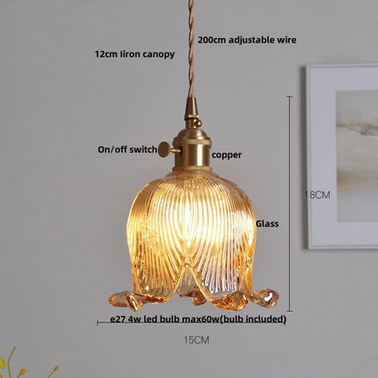 DecorBites™ Green Glass LED Hanging Pendant Lights