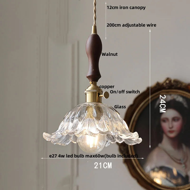 DecorBites™ Crystal Glass LED Pendant Lamp: Modern Luxury Interior Lighting for Home Decor