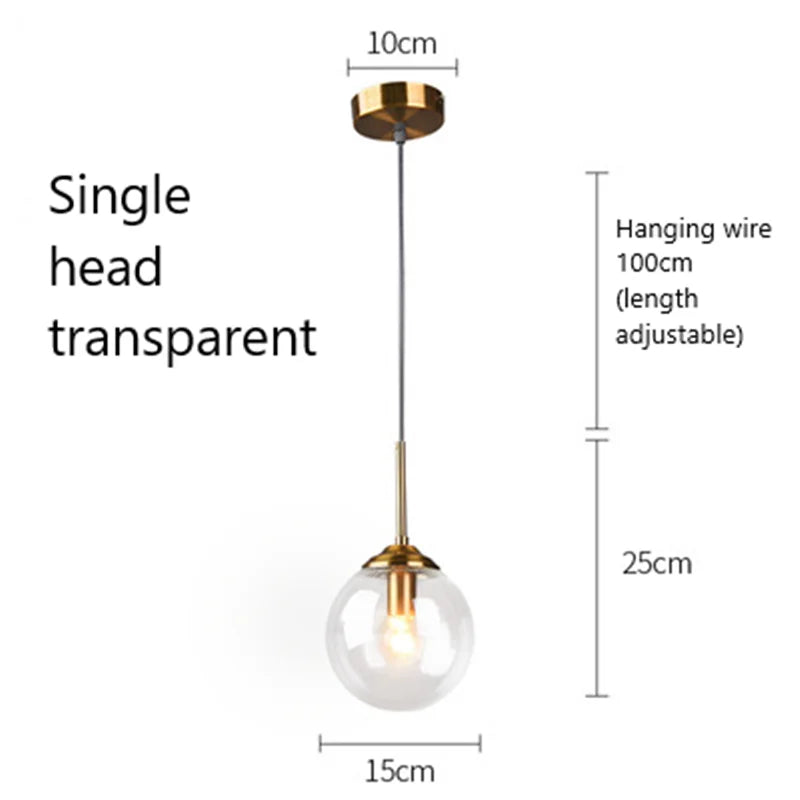 Decorbites™ Glasanhängerleuchten: Nordische LED-Hängeleuchte für Küche, Esszimmer, Schlafzimmer.