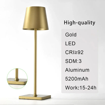 DecorBites™ Cordless LED Mosaic Table Lamp with Wireless Charger and Touch Dimmer