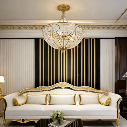 Decorbites™ Luxus-Kristall-Halbleuchter für Schlafzimmer, Restaurant, Gang – Europäischer Retro-Stil