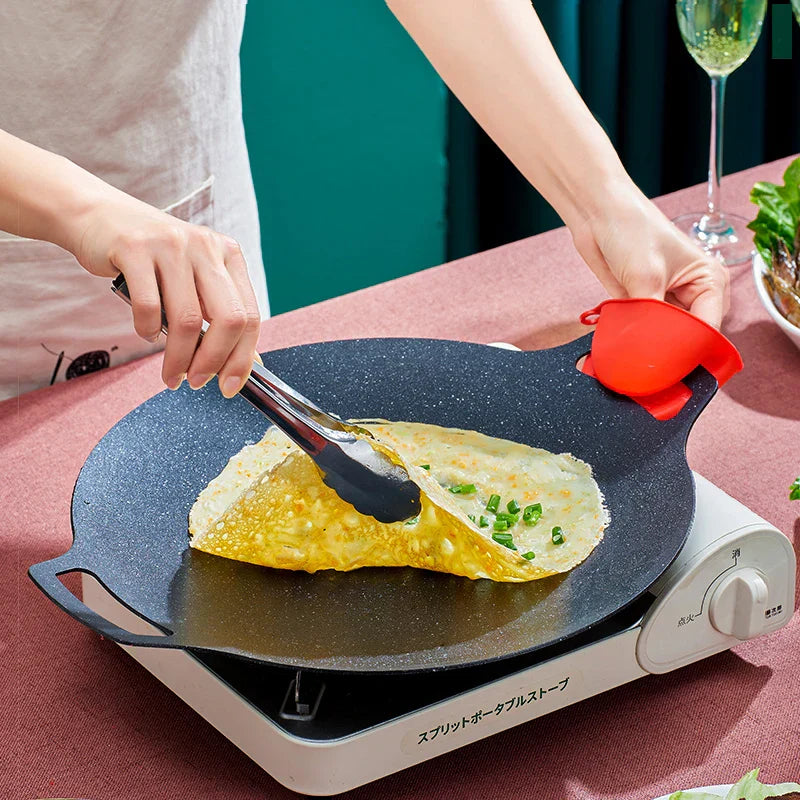 Decorbites™ Koreanisches BBQ-Grillpfanne: Runde Antihaft-Außenhähnchenpfanne für Camping & Reisen