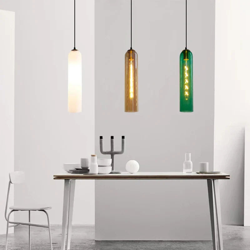 Decorbites™ Grünes Glas Nordisches Pendellicht E27 Hängearmatur für Wohn- und Schlafzimmer