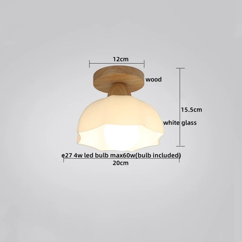 DecorBites™ Clear Glass LED Ceiling Light Fixture for Modern Home Aisle Balcony Restaurant Hallway Lighting