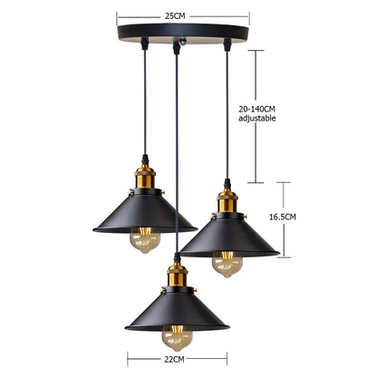 Decorbites™ Industrielle Retro-LED-Hängeleuchter-Pendant-Lampe für Heim-Esszimmer, Bar und Restaurant-Dekoration