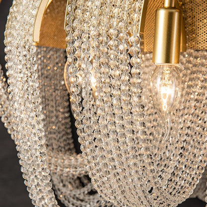 DecorBites™ Crystal Tassels LED Ceiling Chandelier for Elegant Home Decor Lighting