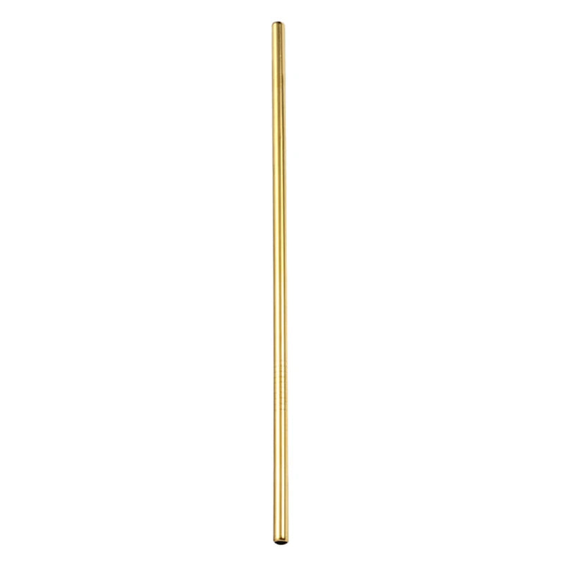 Decorbites™ 304-Edelstahl-Wiederverwendbare-Trinkhalme-Set für Getränke – Umweltfreundliche Metall Gebogene & Gerade