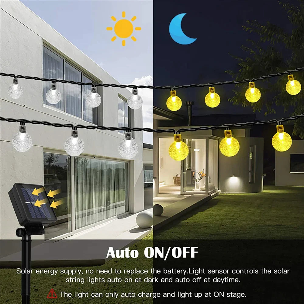 Decorbites™ Kristallkugel Solar-Feenkugeln für Außengarten Weihnachts-Hochzeitsdekoration