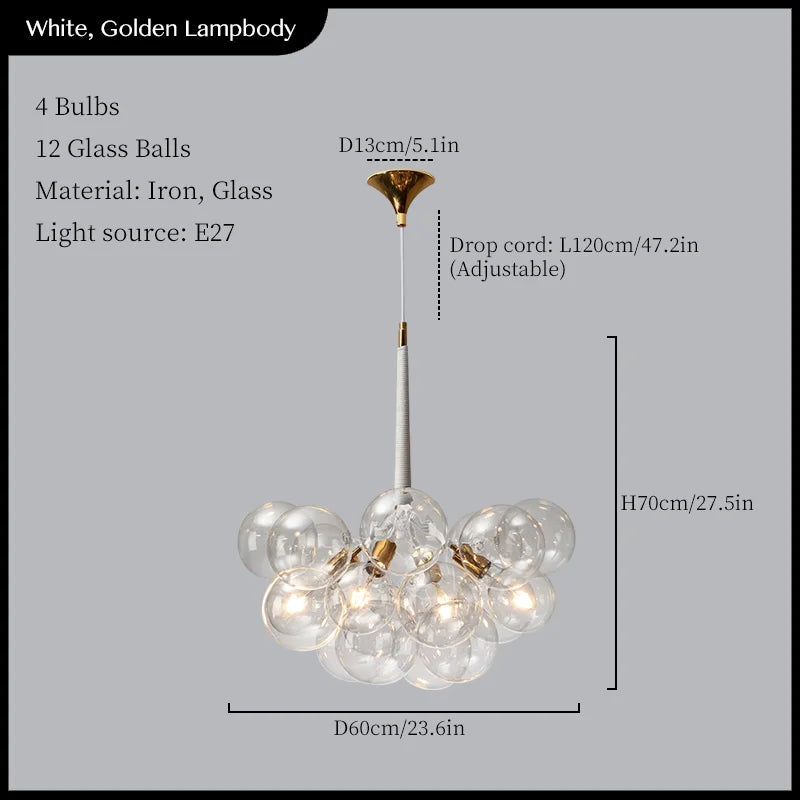 Decorbites™ Glas-Kugeln Deckenpendellampe Minimalistische Wohnzimmer-Leuchter Laden Bar-Dekoration