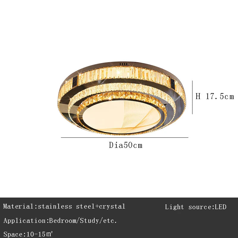 Gold Rectangle Crystal Lamp