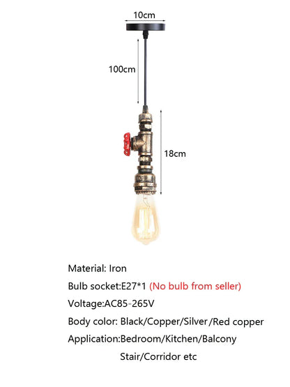 Decorbites™ Industrielle Rohr-Leuchterlampe für Heimdekoration und Esszimmer