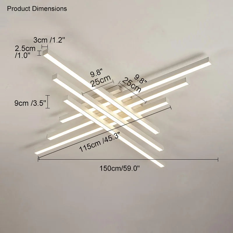 Decorbites™ Schwarze LED-Deckenleuchte Chandelier für das Hauptschlafzimmer und Wohnzimmer, energiesparende Beleuchtung
