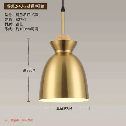 DecorBites™ Gold Nordic Chandelier for Kitchen Bedroom Living Room Study Loft Aisle