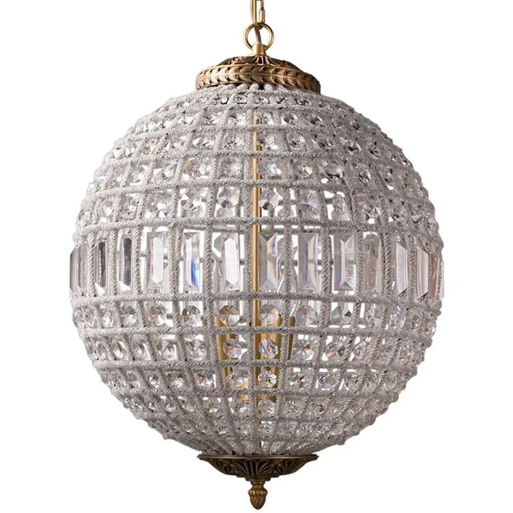 Mid Century Crystal Chandelier