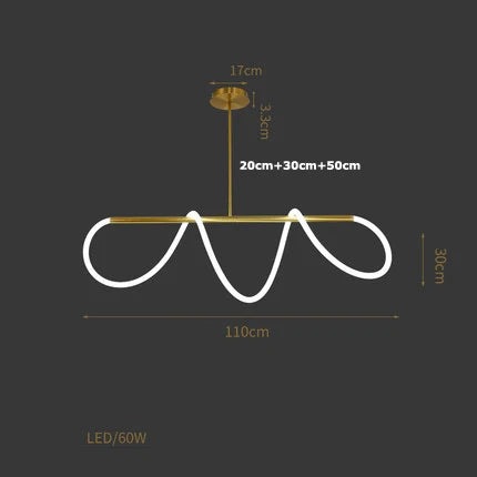 Decorbites™ Lines Kronleuchter: Moderne Designer-Beleuchtung für Wohnzimmer, Esszimmer und Bar