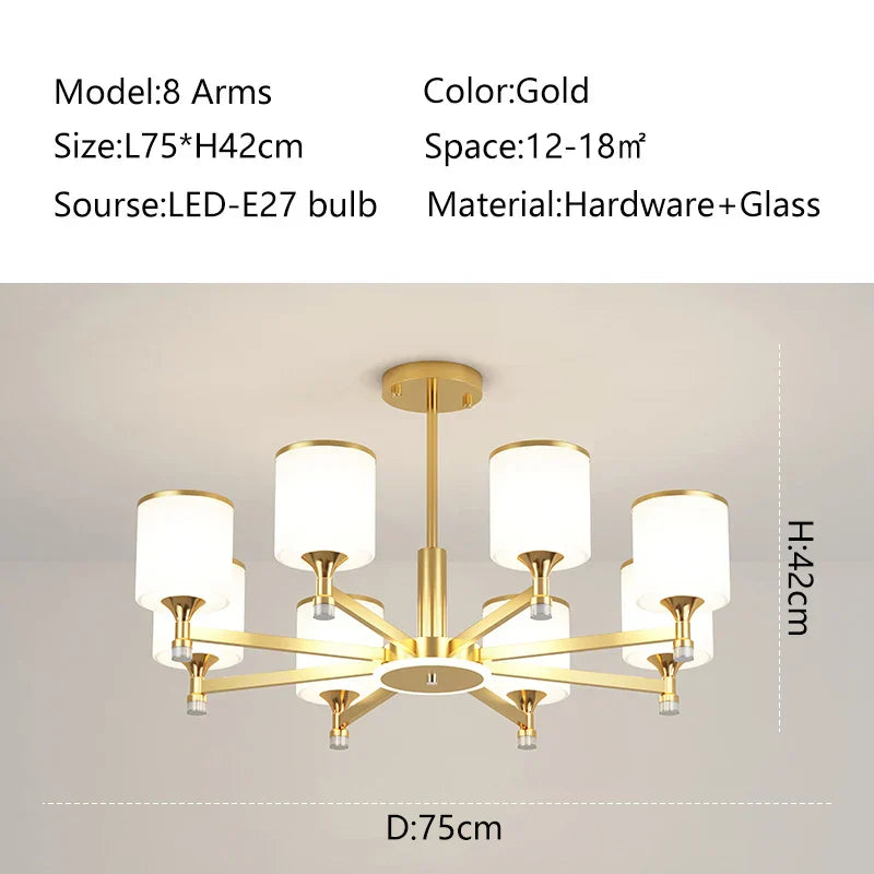 Decorbites™ Glasleuchter: Nordisch moderner LED-Hängeleuchter für Wohnzimmer und Schlafzimmer