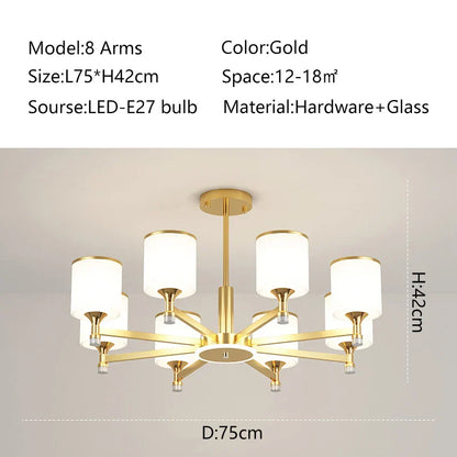 Decorbites™ Glasleuchter: Nordisch moderner LED-Hängeleuchter für Wohnzimmer und Schlafzimmer