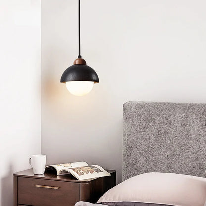 Decorbites™ Glasball-LED-Pendantleuchten Schwarz Travertin Wabi Sabi Hängelampe