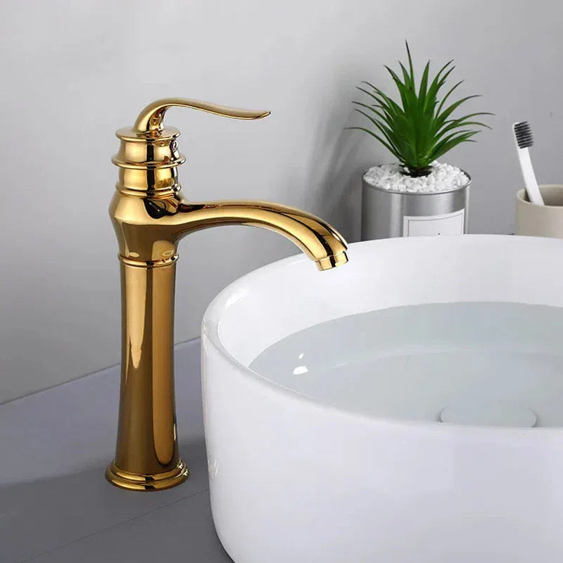 Gold Modern Basin Faucet