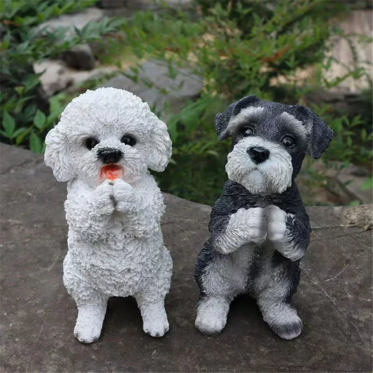 Decorbites™ Hunde-Skulptur für die Hausdekoration - Lebensechte Harz-Hund-Figur