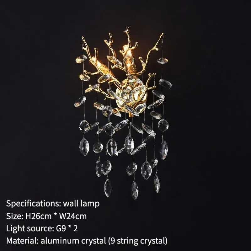 Gold Branch Crystal Chandelier Round150cm