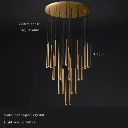DecorBites™ Crystal Water Drop Ceiling Chandelier for Classic Living Room Decor