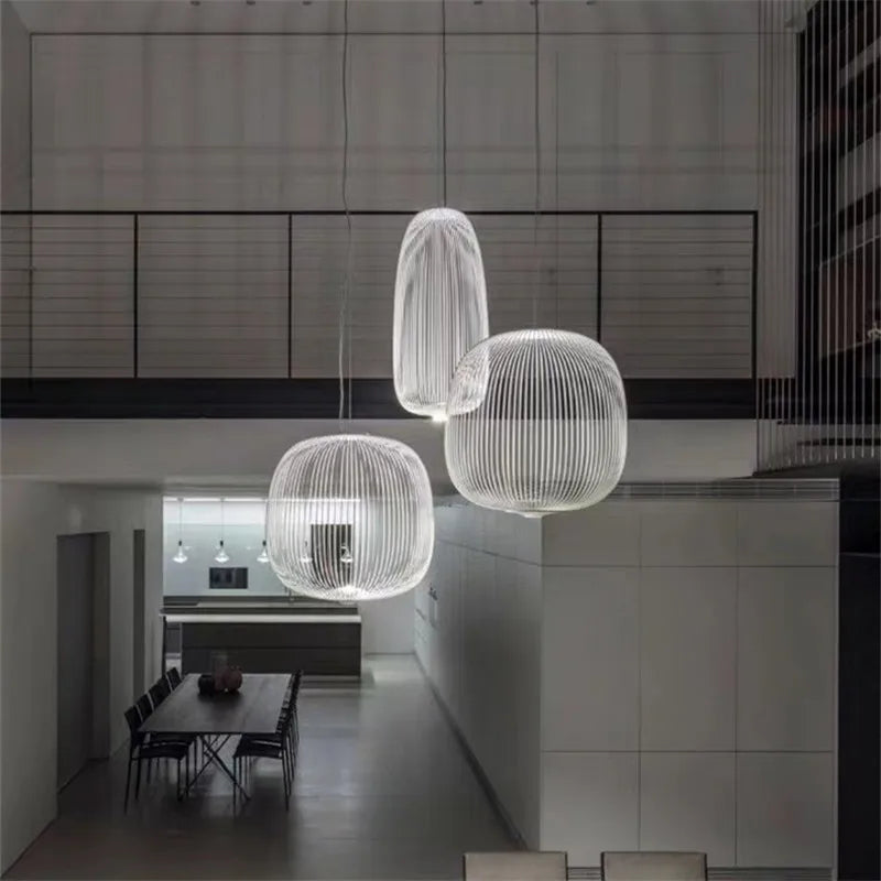 Spokes Birdcage Pendant Light in Polished Chrome