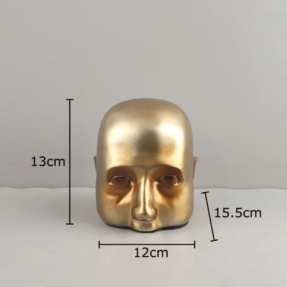 Decorbites™ Abstrakte Harz-Skulptur-Ornament | Moderne Goldene Charakter-Tischdekoration
