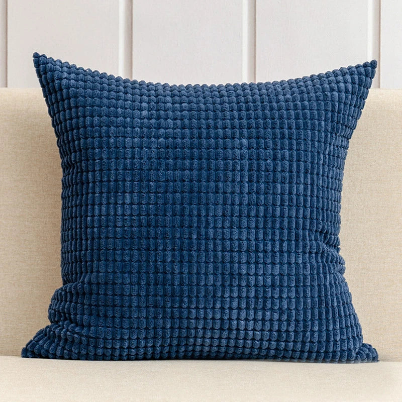 Decorbites™ Kordflanell Maiskorn-Muster Kissenbezug Einheitsfarbe Dekokissen-Hülle 40/45/50/55/60 cm
