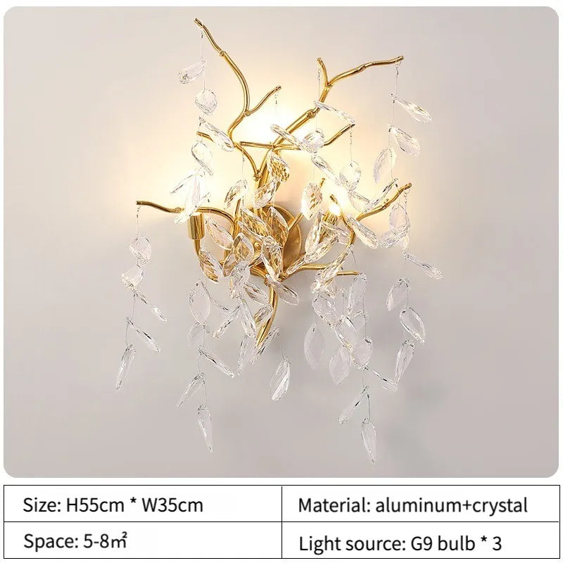 Gold Branch Crystal Chandelier Round150cm