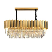 Gold Crystal Chandelier Stainless Steel Oval100cm