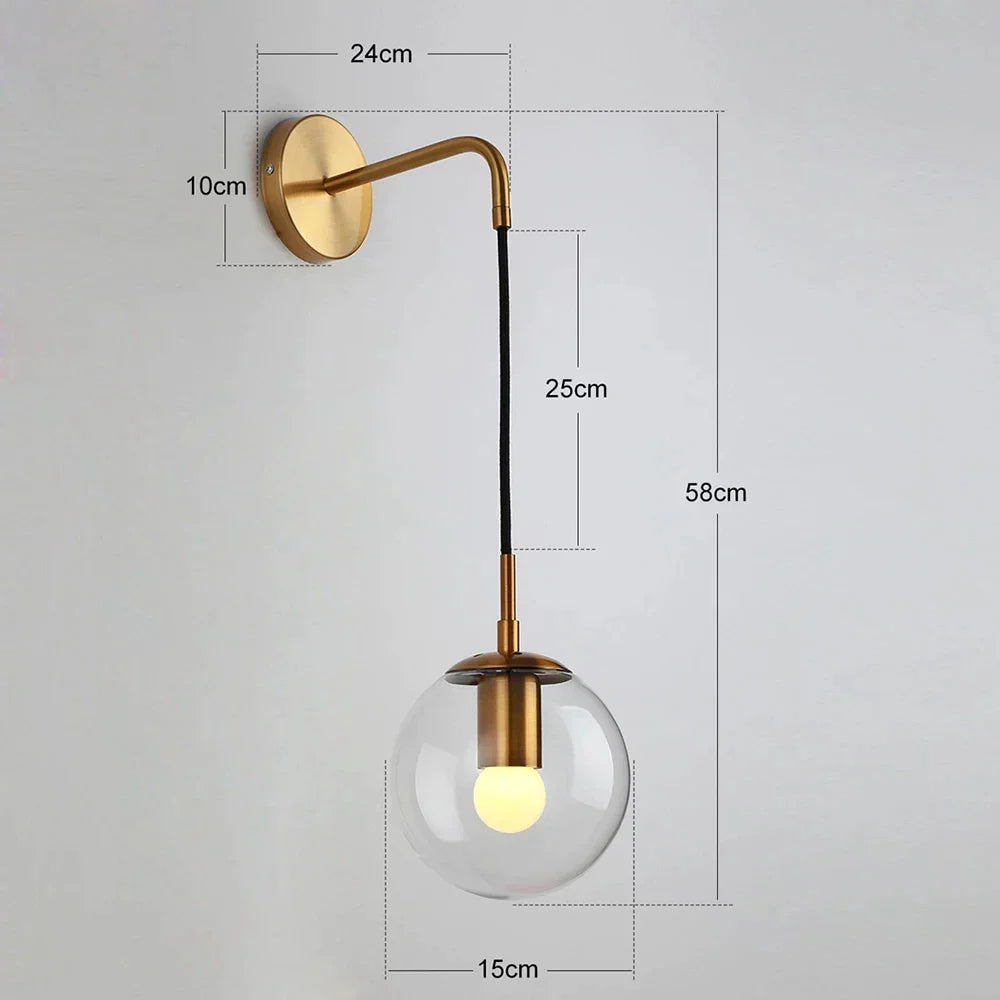 DecorBites™ Glass Ball Pendant Chandelier: Modern Nordic Art Ceiling Lighting for Dining Room & LOFT