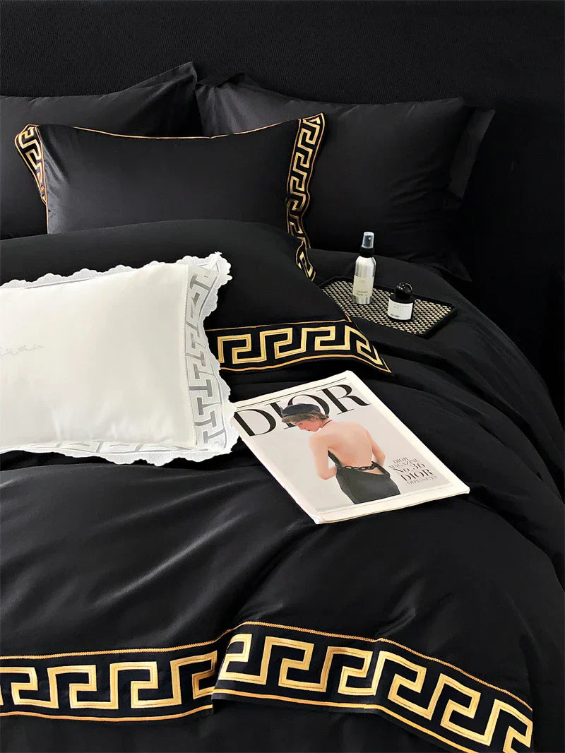 Gold Embroidery Duvet Set