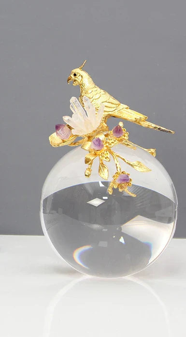 Decorbites™ Goldener Vogel Messingskulptur Moderne Wohnraumausstattung Kunstwerk Statue
