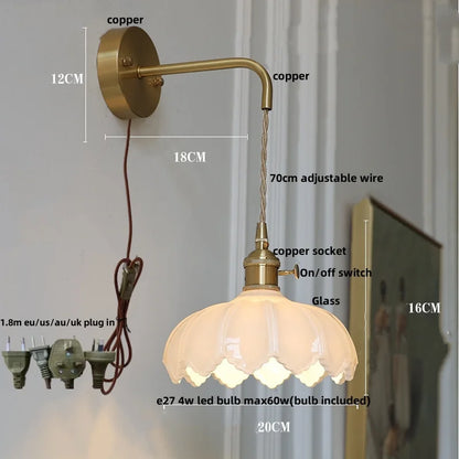 DecorBites™ Green Glass Knob Switch LED Wall Lights for Kitchen, Bedroom, Living Room