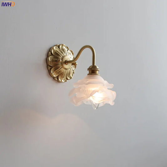 Decorbites™ Frosted-Glas-LED-Wandlichterschalter Steckdose Kupfer Lampara Pared