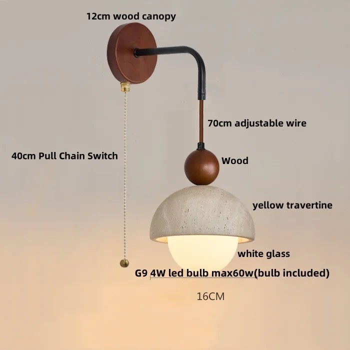 Decorbites™ LED Weißes Glas Wandlichter Armatur Moderner Zugschalter Nachttischleuchte