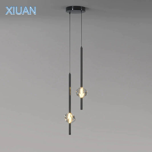 DecorBites™ Cube Crystal Pendant Lamps for Bedroom and Living Room Décor