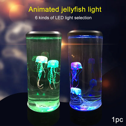 Decorbites™ Qualle-Lampe: Fernbedienung LED-Nachtlicht, farbwechselnde Aquarien-Dekoration, USB-Ladung