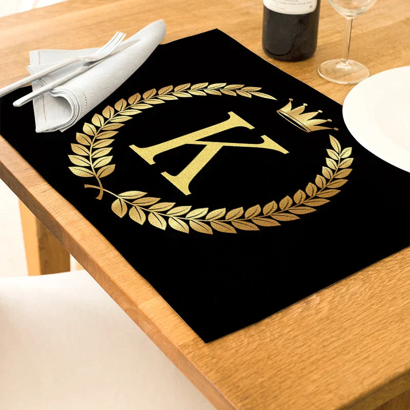 Decorbites™ Küchentischsets aus 4 Matten, 42*32 cm, Baumwoll-Leinen-Untersetzer für Esszimmer und Heimdekoration