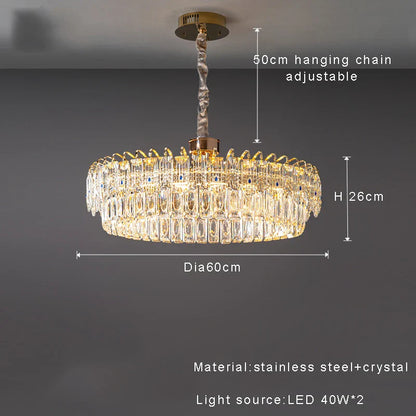 Decorbites™ Kristall-Deckenleuchter, nordisches Luxus-Doppel-Lampenleuchter für Esstisch