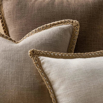 Decorbites™ Leinen-Quadrat-Kissenbezüge-Set – Wohnaccessoires für Sofa, Couch, Bett