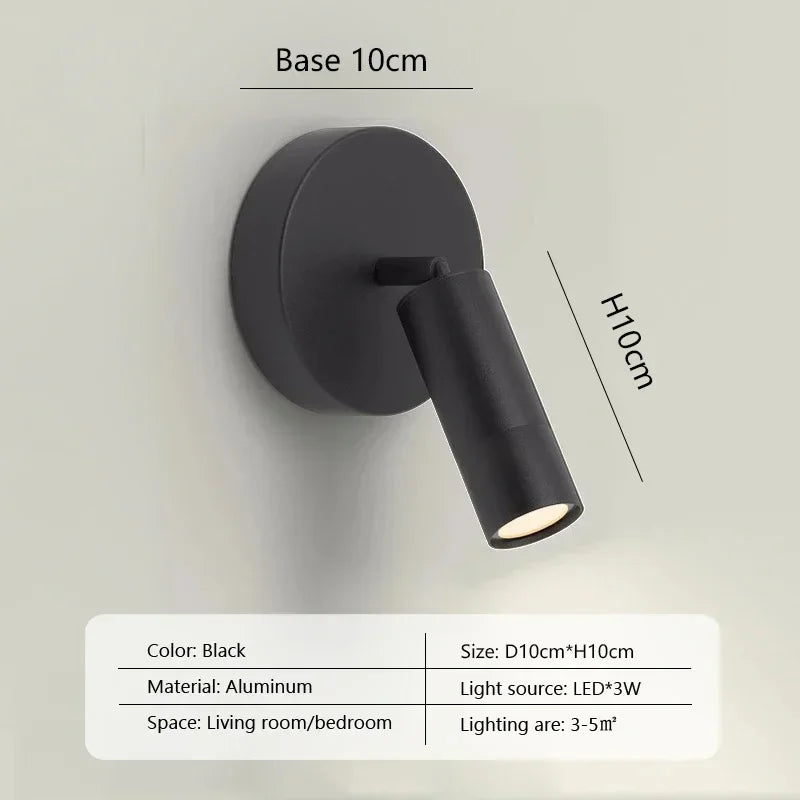 Gold Rotatable Aluminum Wall Lamp 2-Head