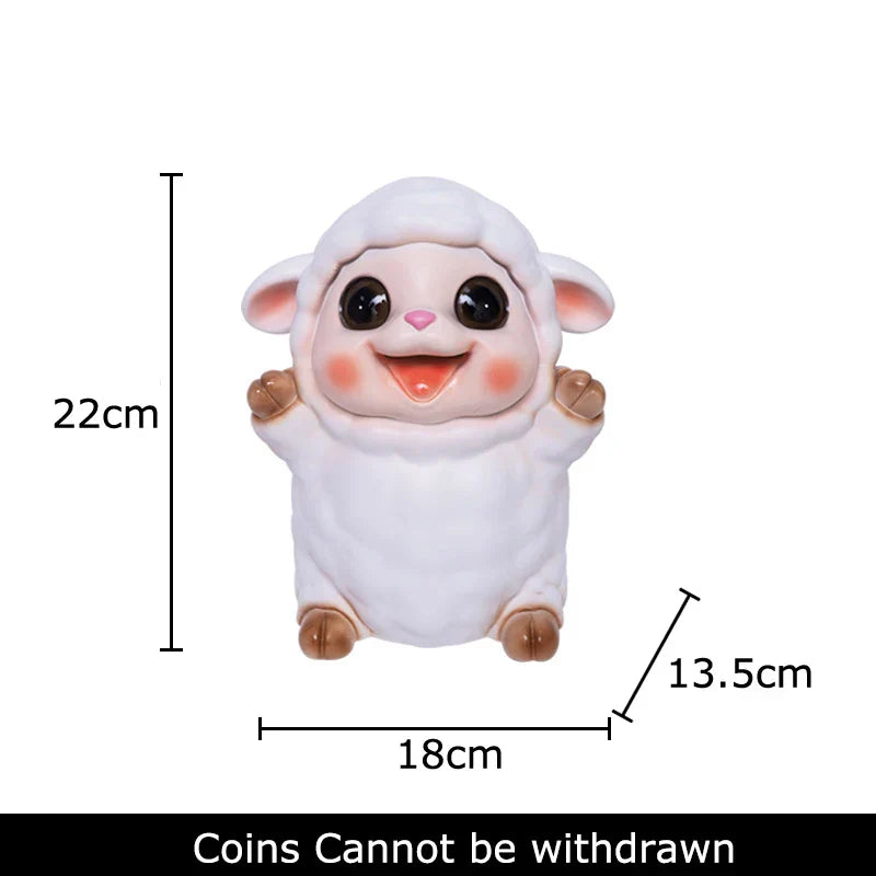 Decorbites™ Kleines Lamm Kinder-Sparbüchse Schweinchen-Sparschwein Ästhetisches Schreibtisch-Dekorationsobjekt Skulptur