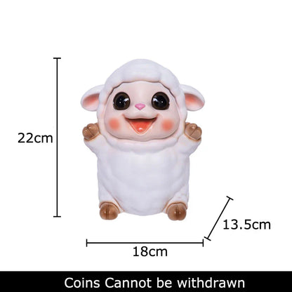 Decorbites™ Kleines Lamm Kinder-Sparbüchse Schweinchen-Sparschwein Ästhetisches Schreibtisch-Dekorationsobjekt Skulptur