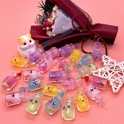 DecorBites™ Heart Pearl Shell Wishing Bottle Miniature DIY Accessory For Jewelry